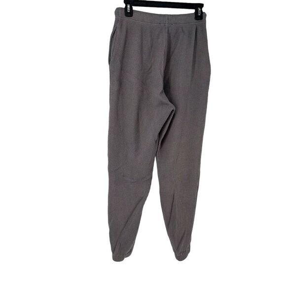 White Fox Joggers Gray Waffle Knit Womens Size S High Rise Athleisure Pockets - Picture 4 of 10